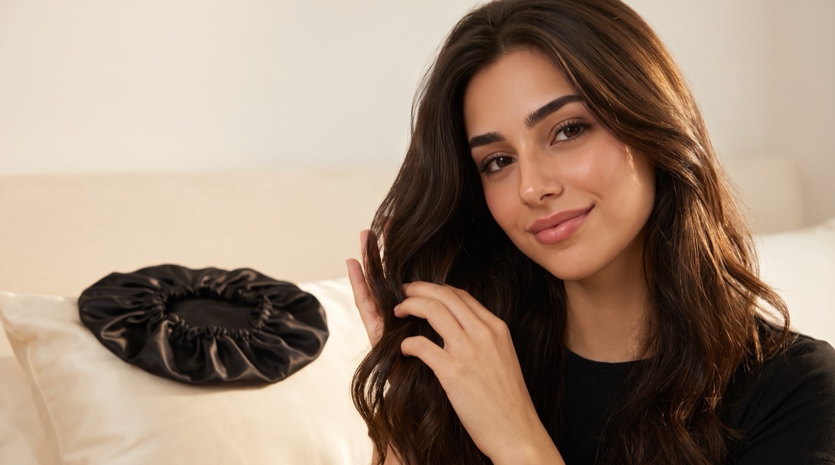 Cheveux lisses après nuit sur satin